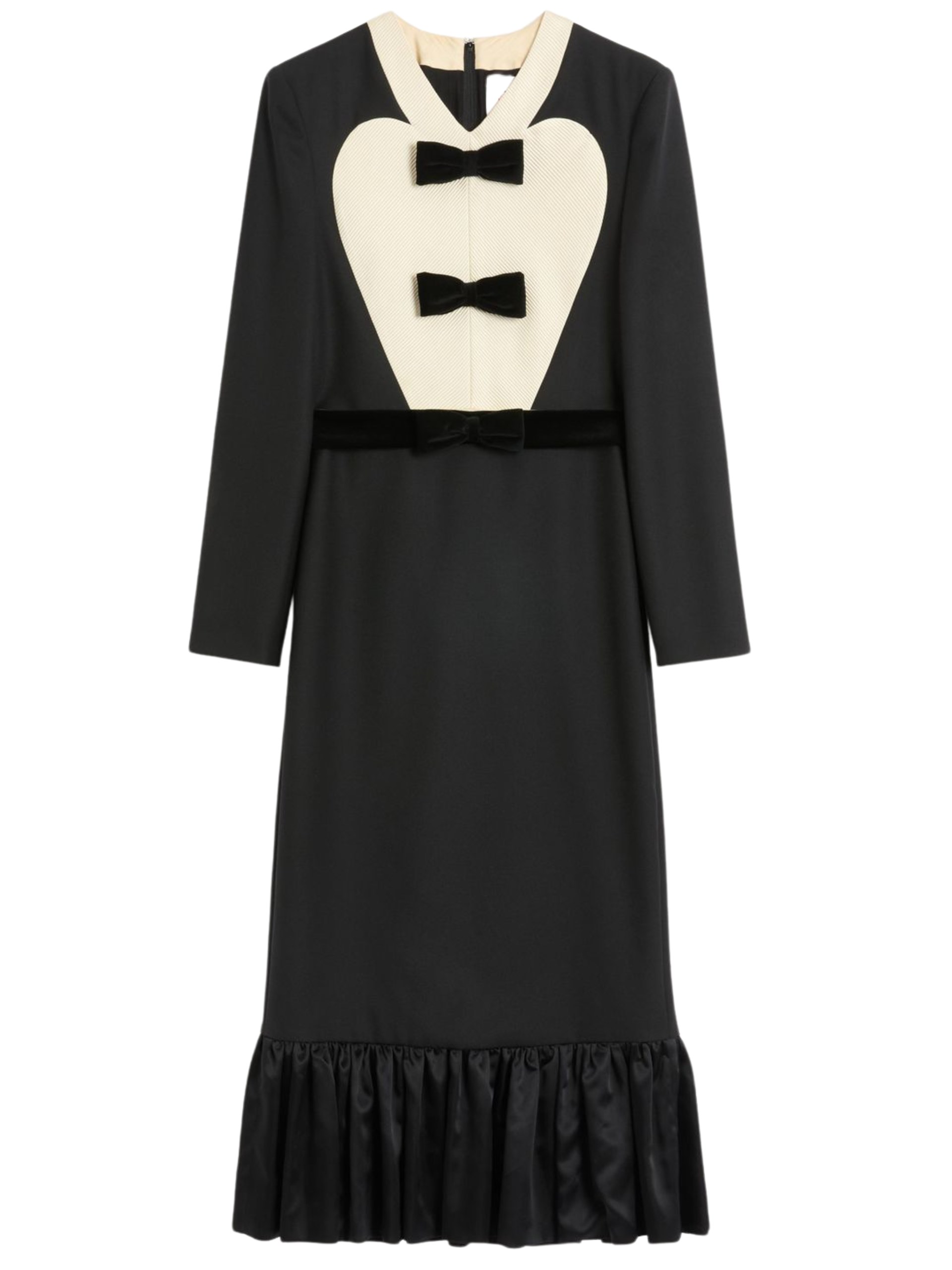 WOOL MIDI DRESS VALENTINO WITH BOWS
