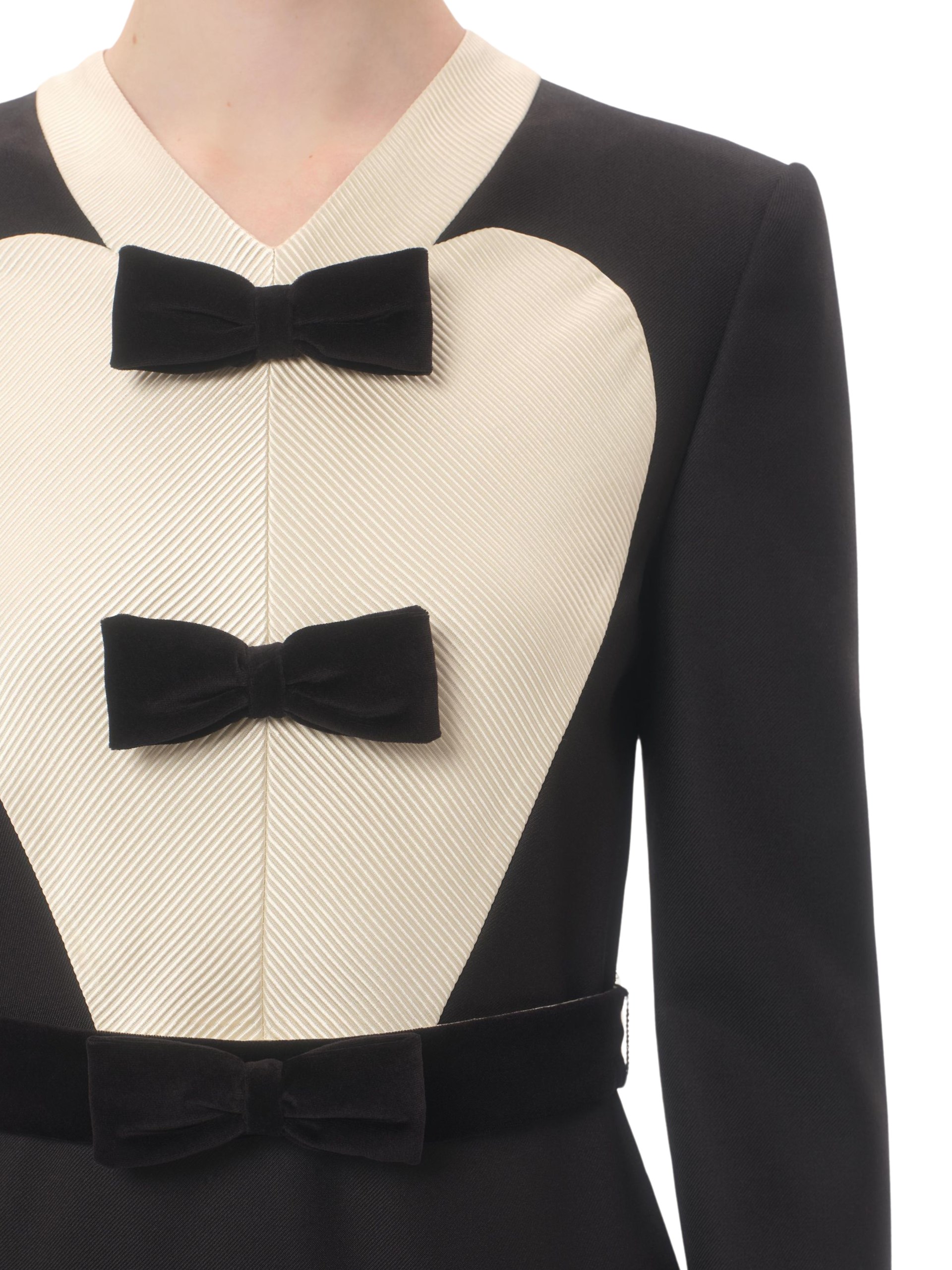 WOOL MIDI DRESS VALENTINO WITH BOWS