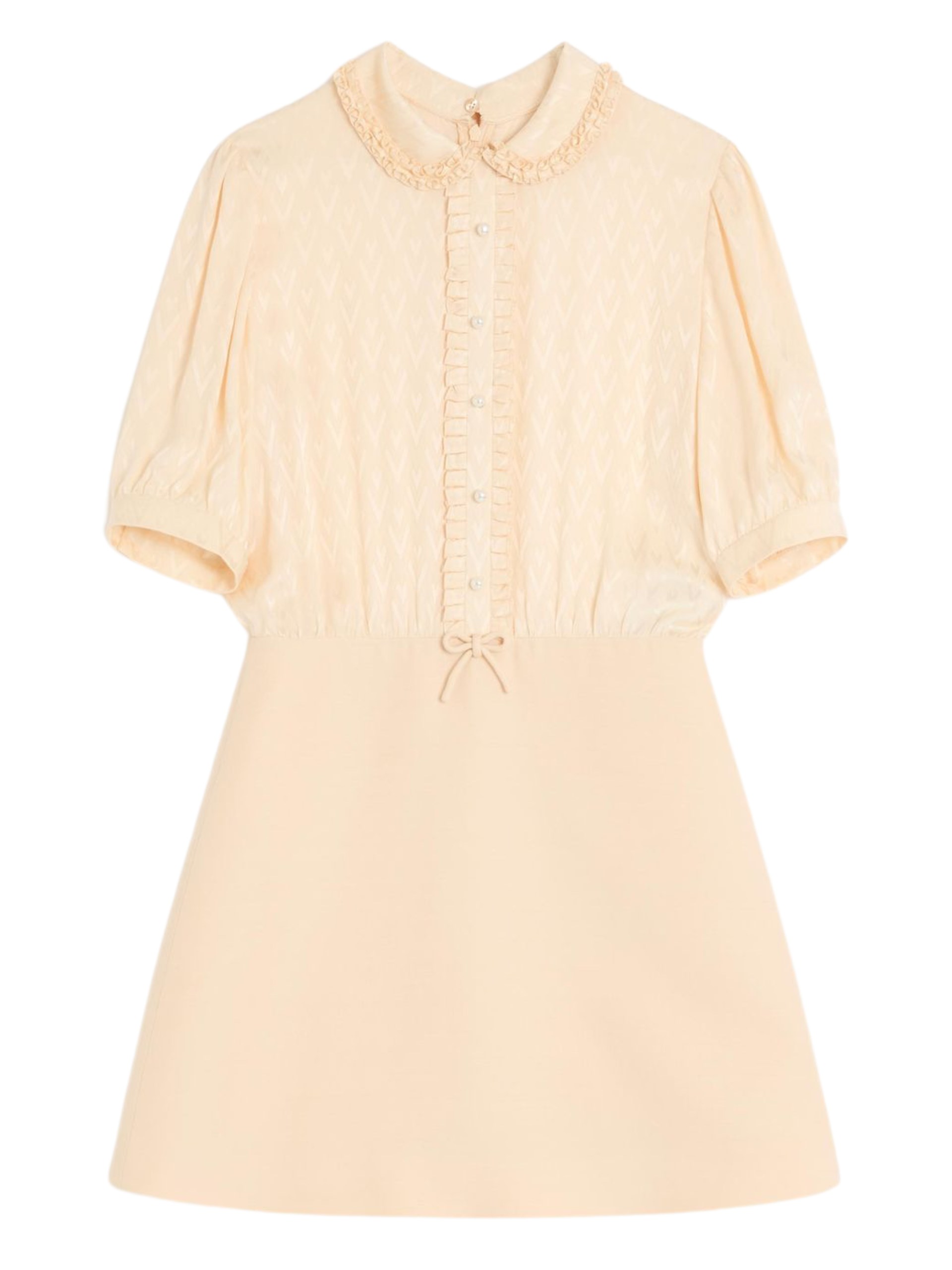 Valentino Crepe Couture mini dress in a soft pink shade