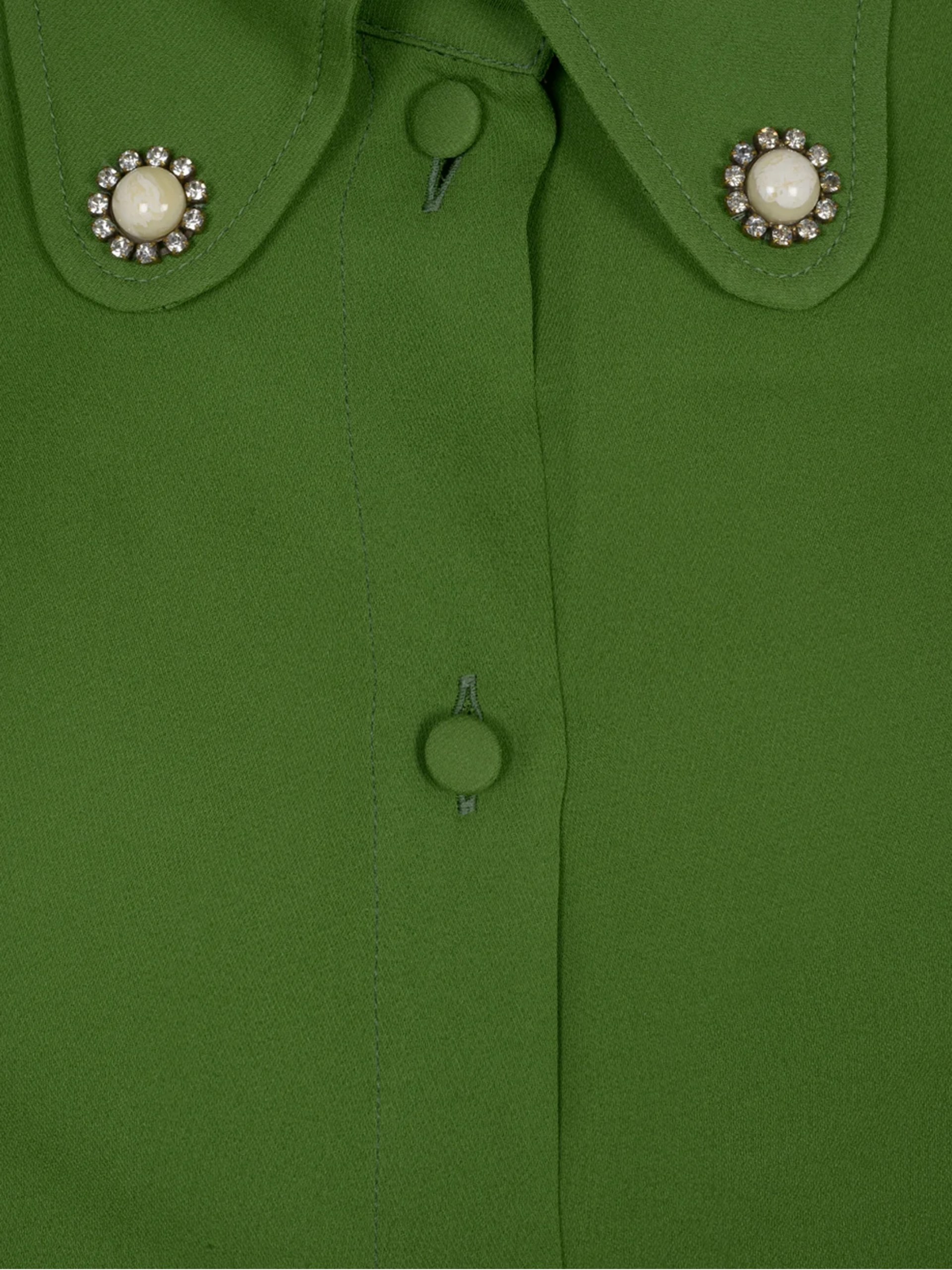 Valentino green blouse made of silk georgette