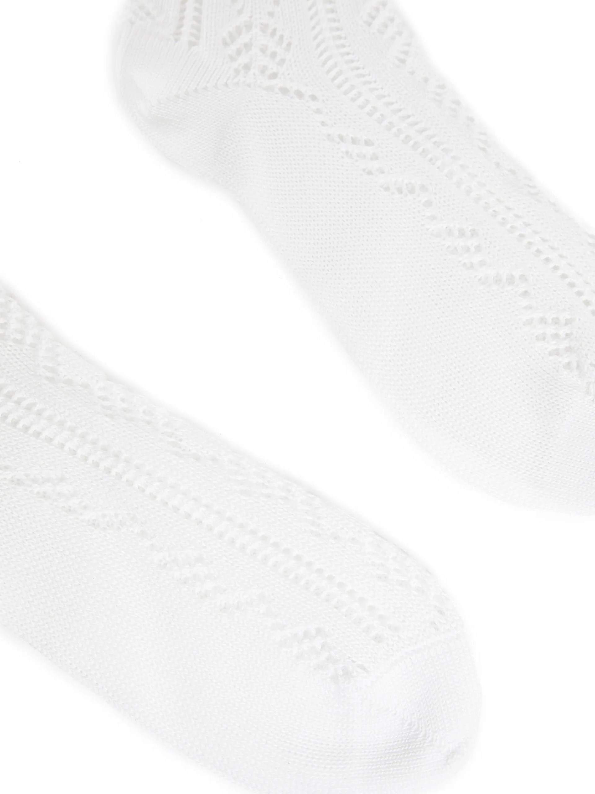 VALENTINO Vlogo Cotton Openwork Socks in white