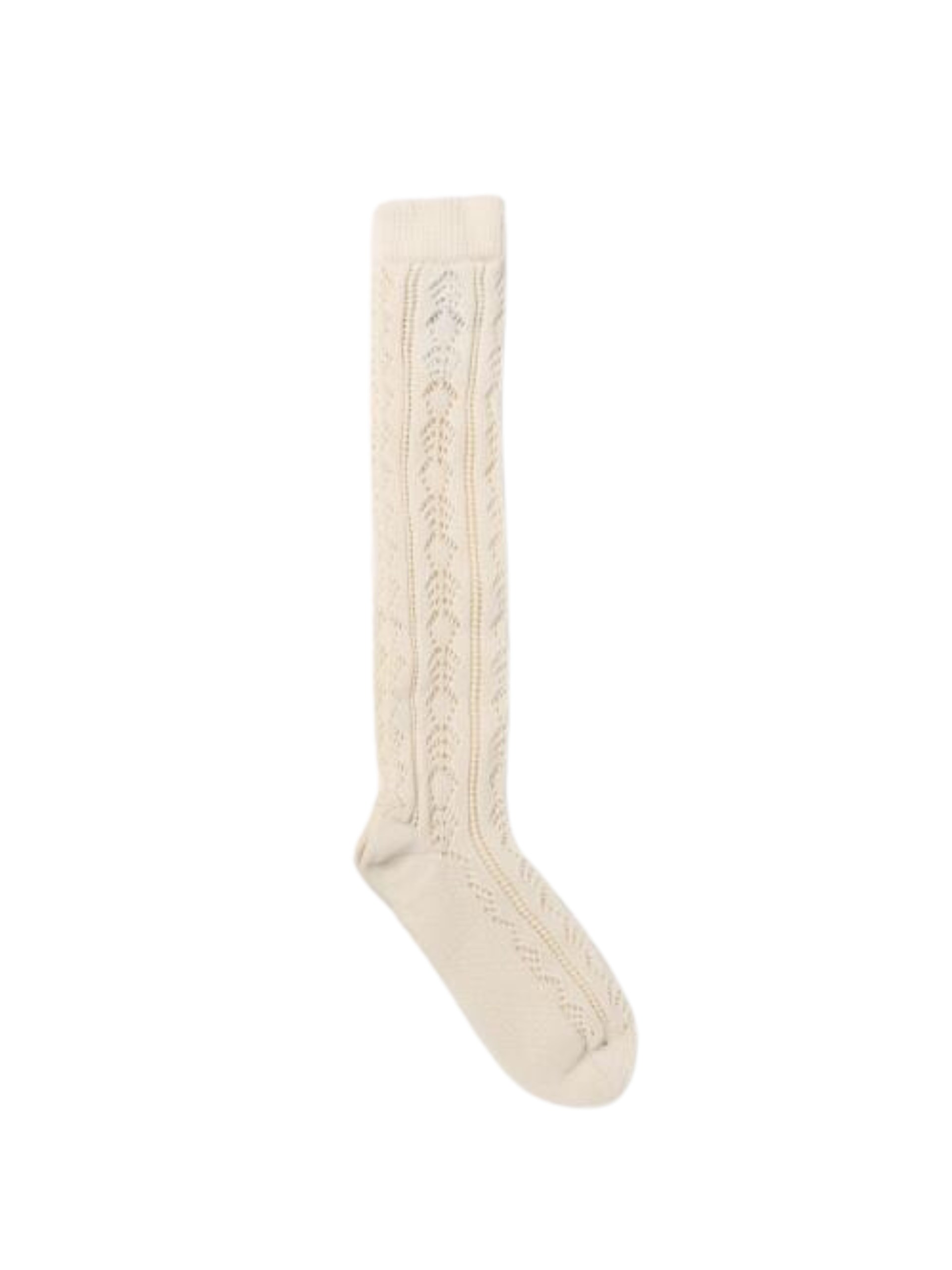 Valentino cream-colored openwork socks