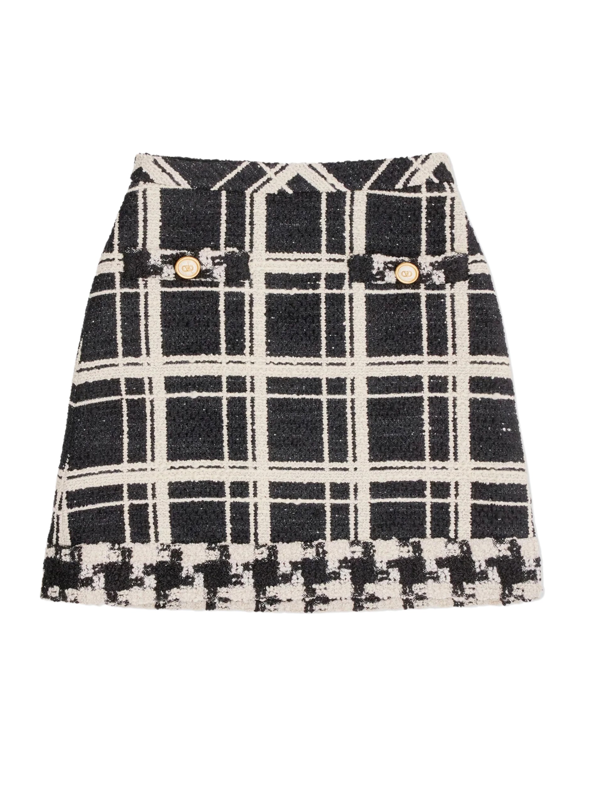 Valentino checkered tweed skirt