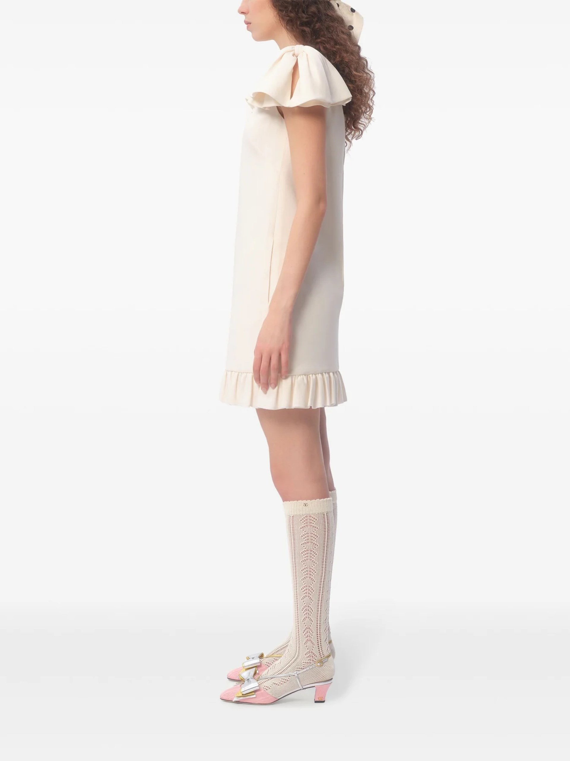 VALENTINO ROBE COURTE CREPE COUTURE