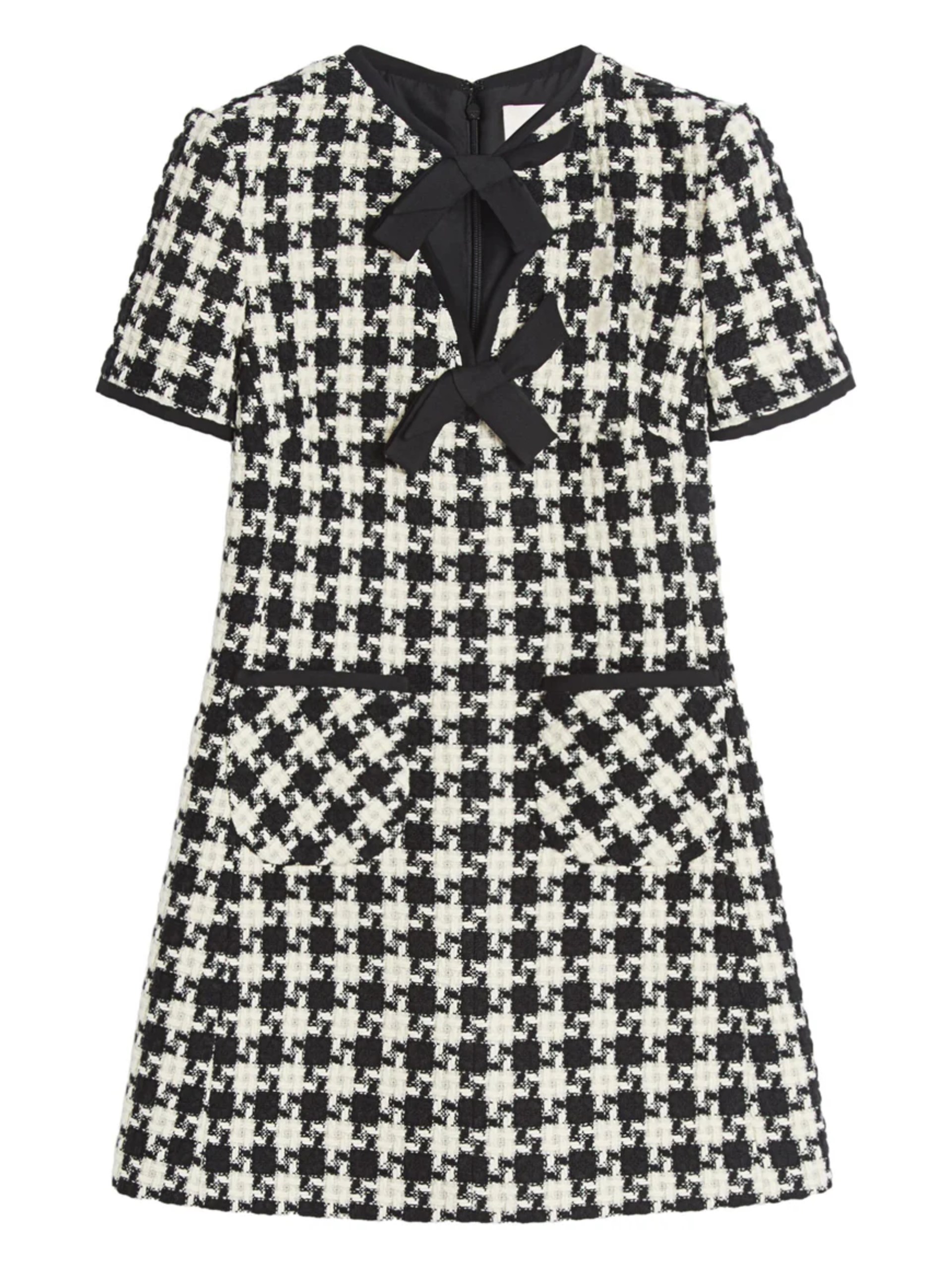 Valentino Damier light tweed short dress