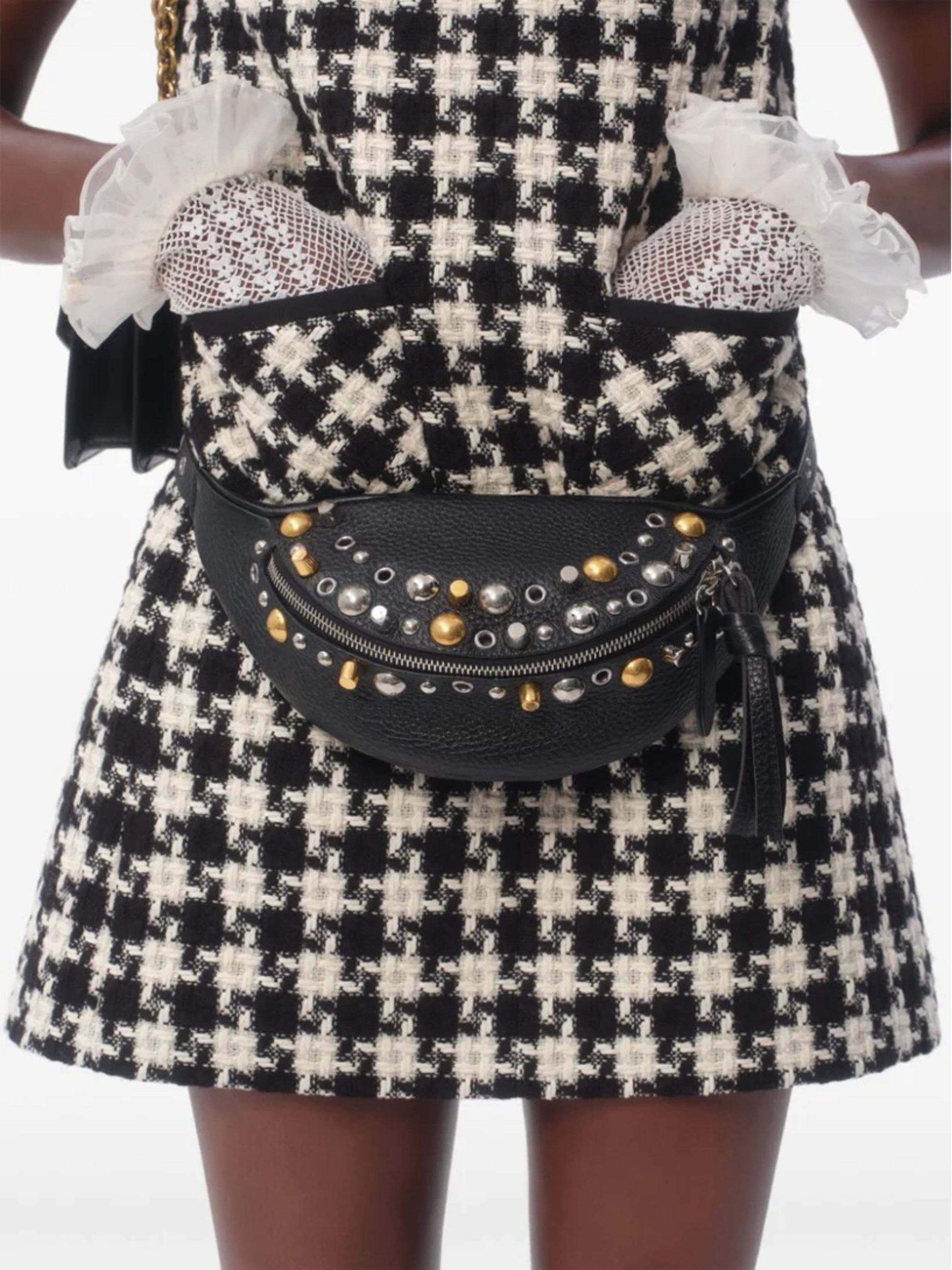 Valentino Damier light tweed short dress