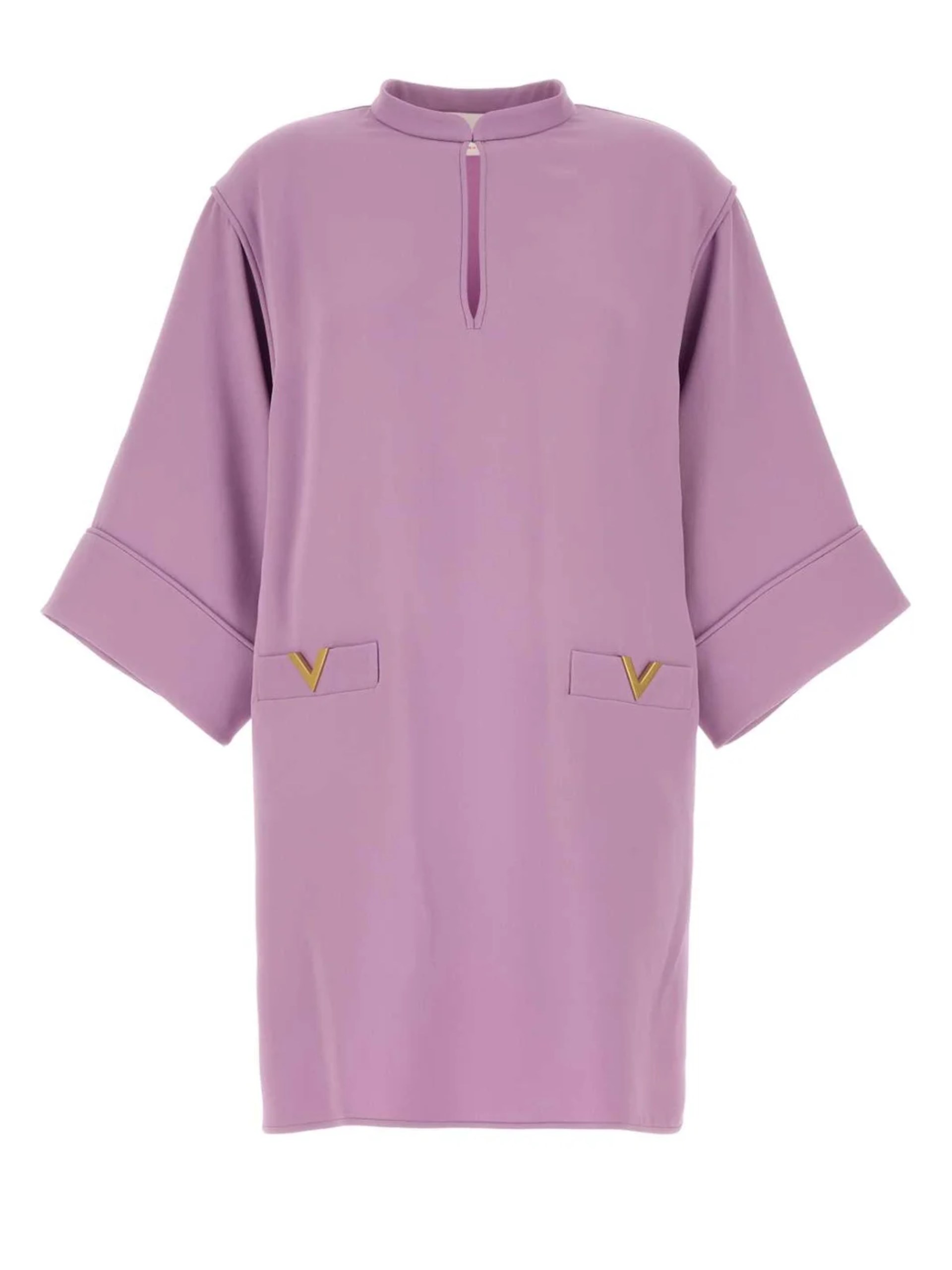 Valentino Lilac silk mini dress