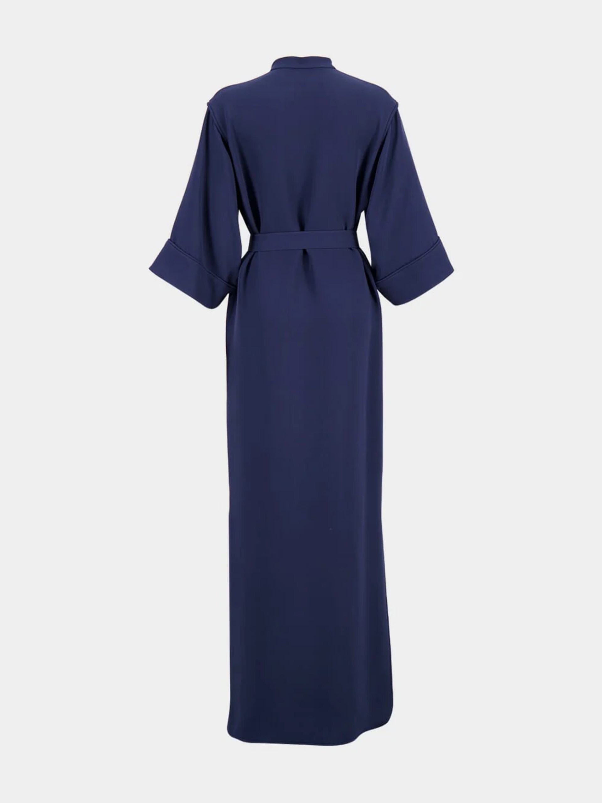 Valentino Indigo Cady Couture Silk Maxi Gown
