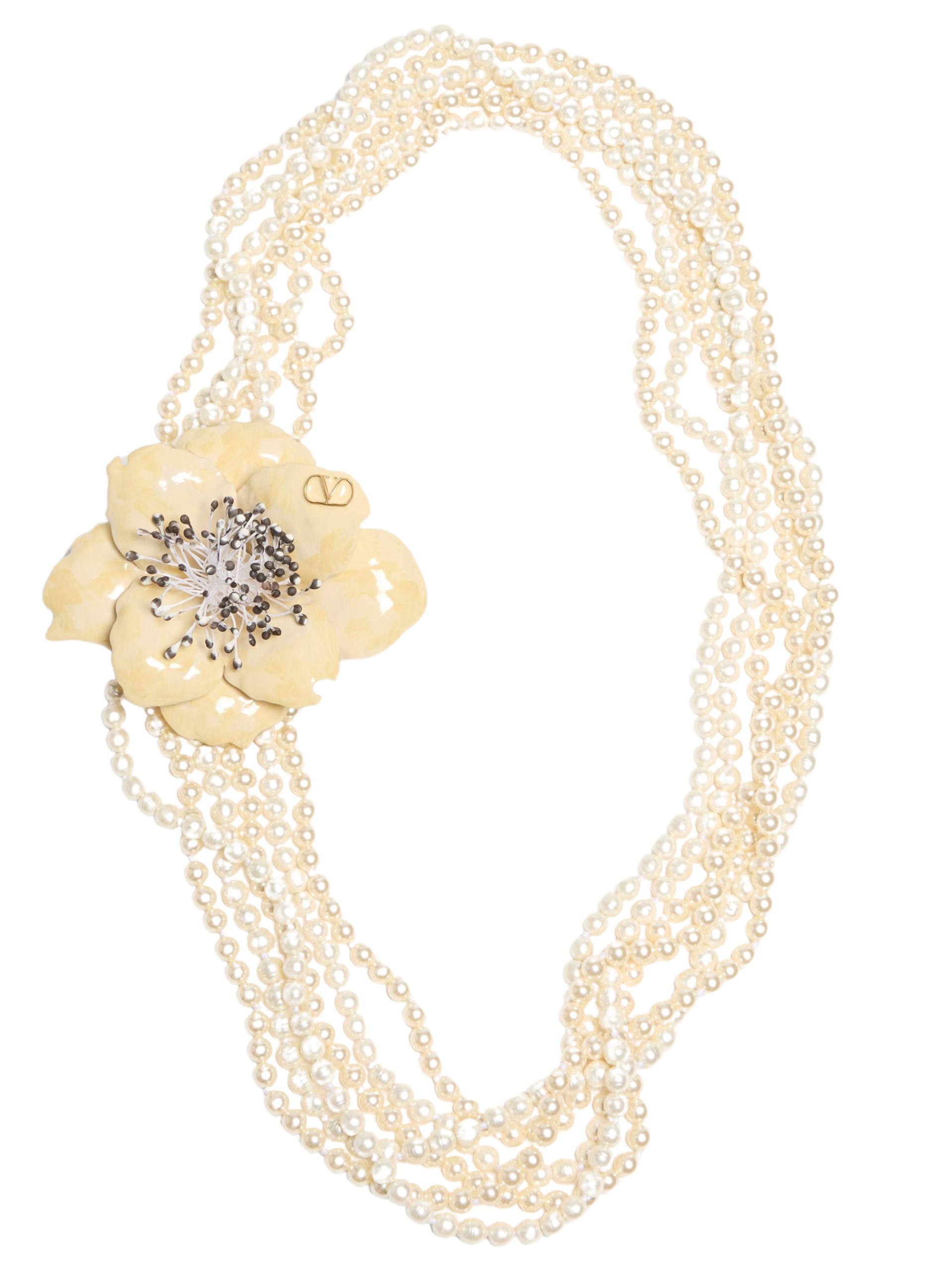 Valentino necklace with flower and pearls