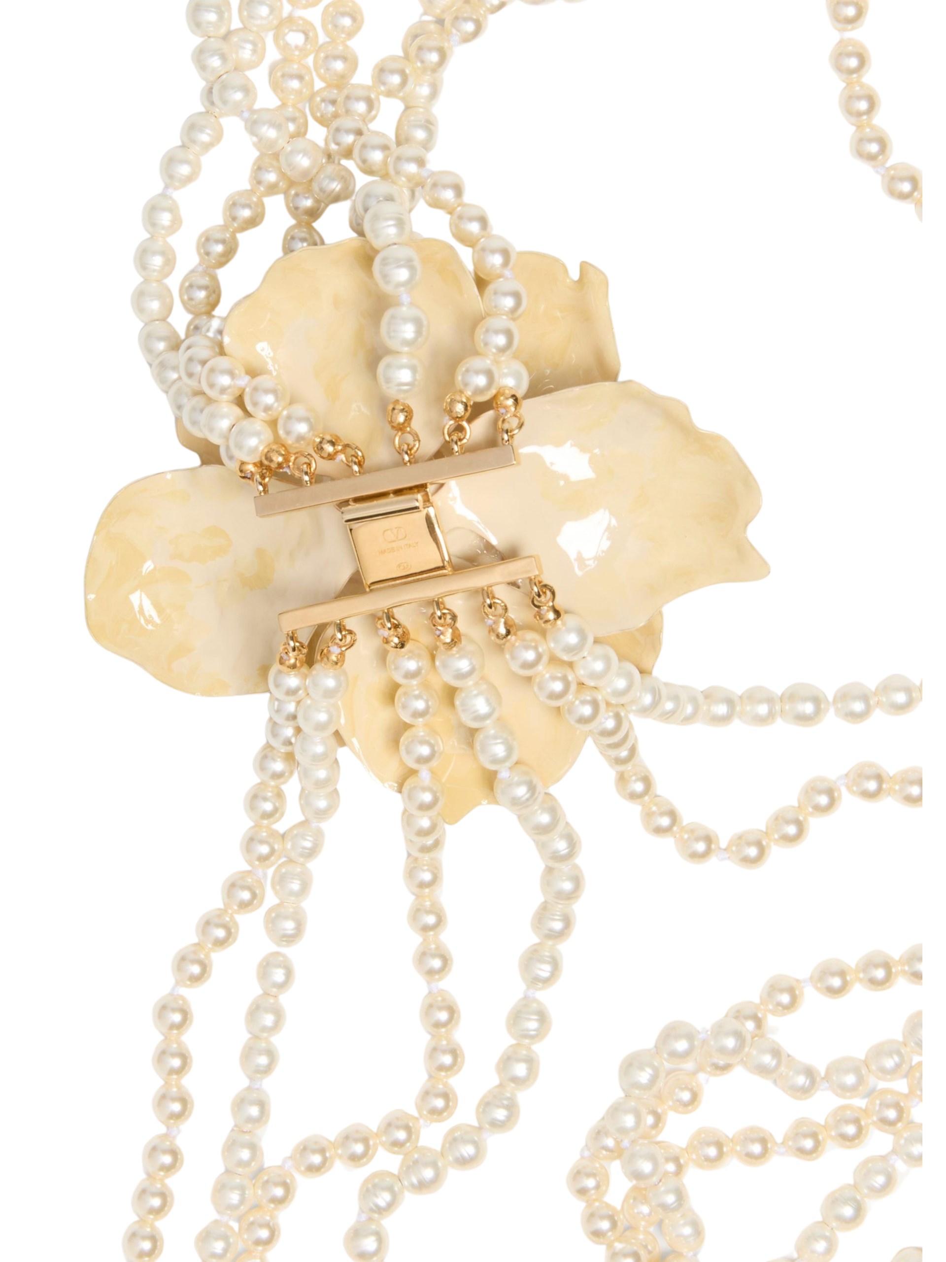 Valentino necklace with flower and pearls
