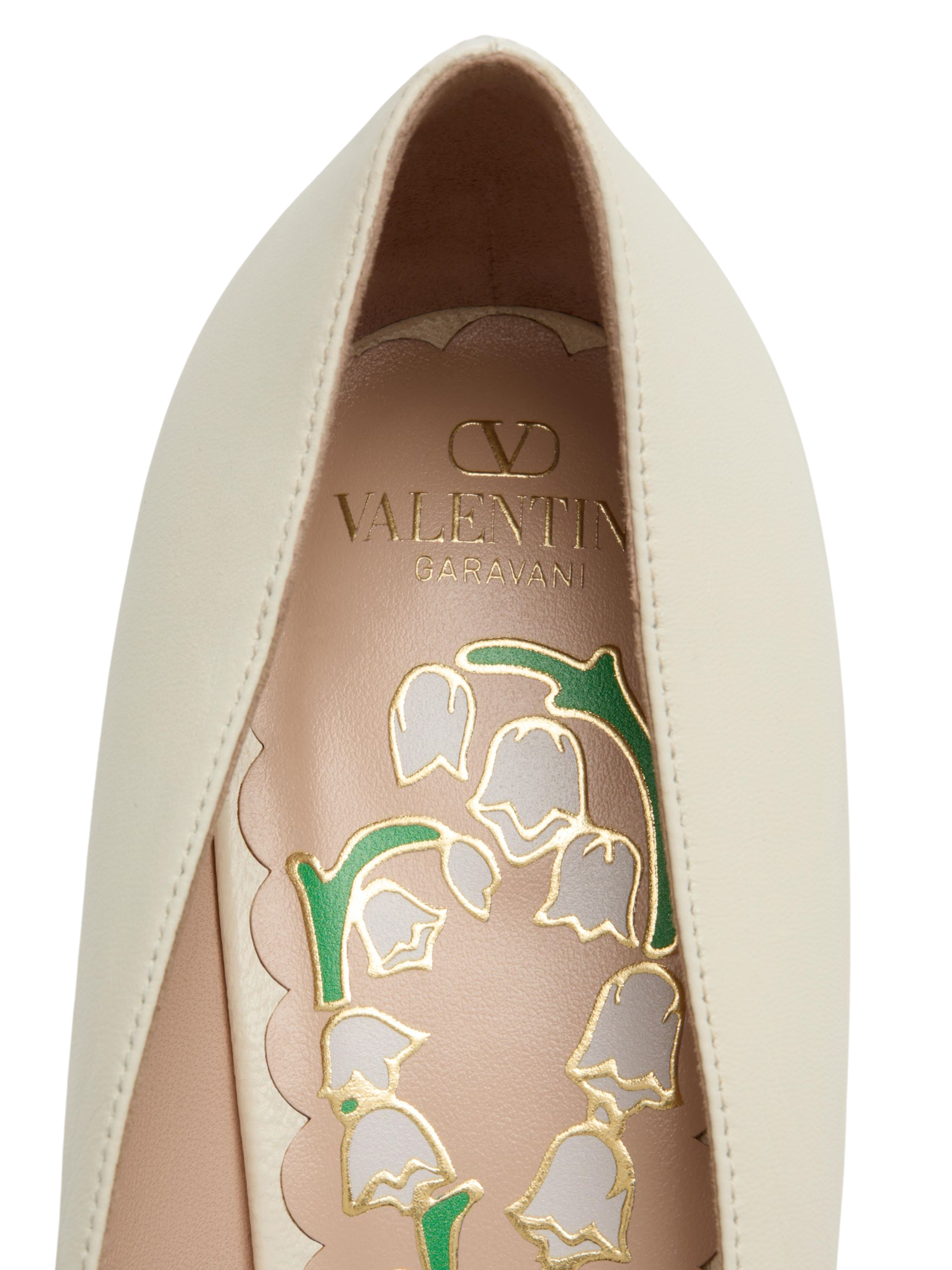 Valentino Garavani milky heeled shoes with bow
