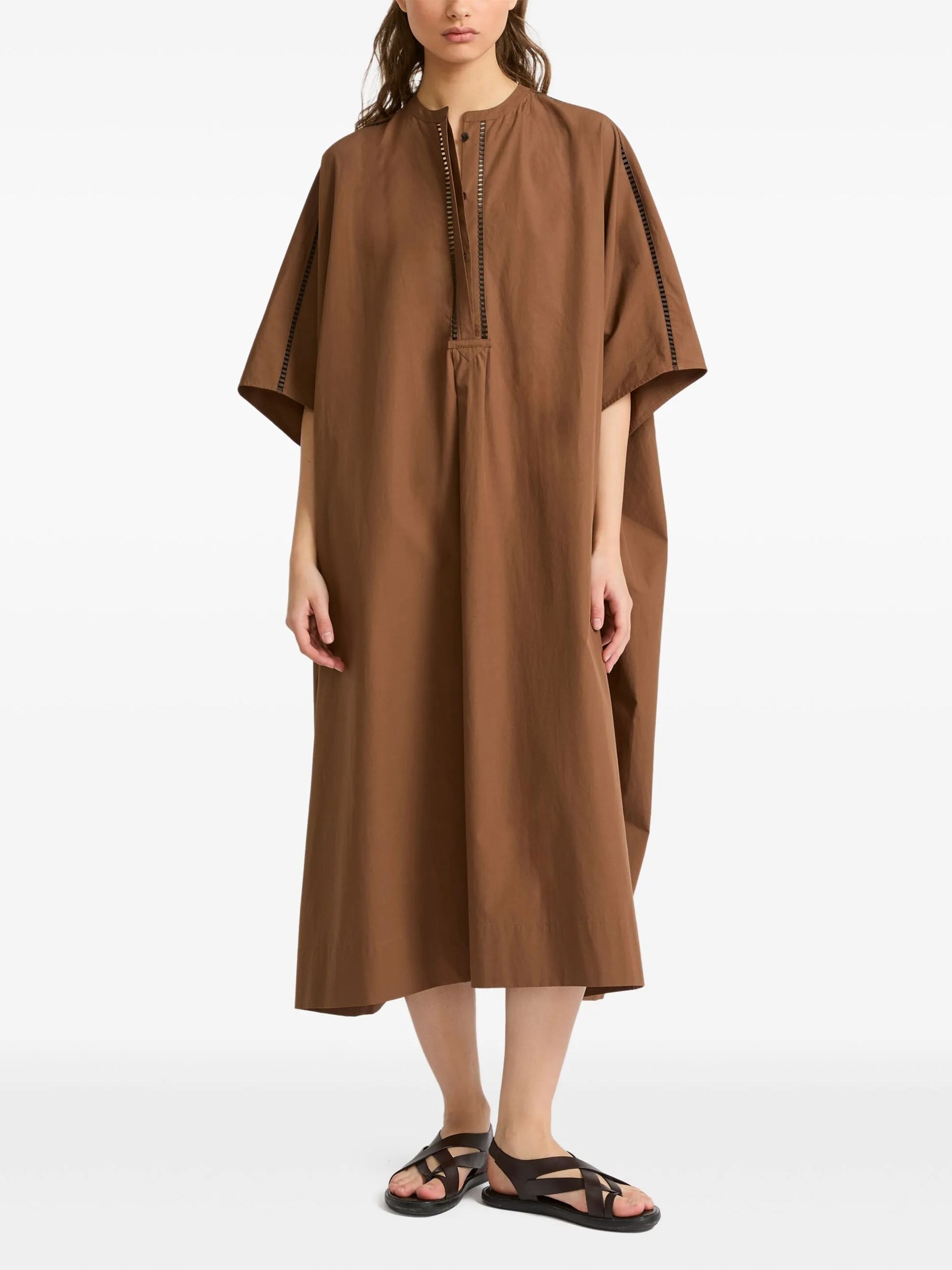 Brown Yves Salomon loose-fitting dress